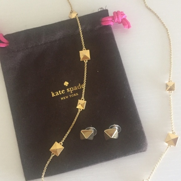Kate Spade | Gold Scatter Necklace (and Earrings) - Picture 1 of 2